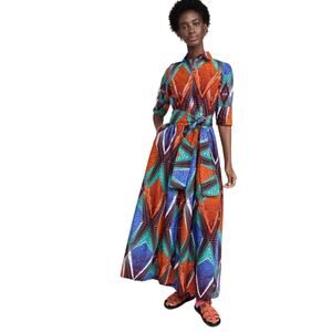 Sika Dalaih maxi shirt dress cotton belted african